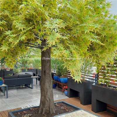 Mesterséges zöld levelek juharfa